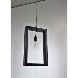 Lampa wisząca metalowa LOFT  czarna